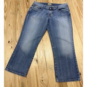 VTG Y2K Buckle BKE Denim Cropped Capri Light Wash Jeans Size 34x25 Low Rise